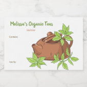  thee- en Tea-blend-voedseletiketten Voedselcontainer Etiket (Enkel label)