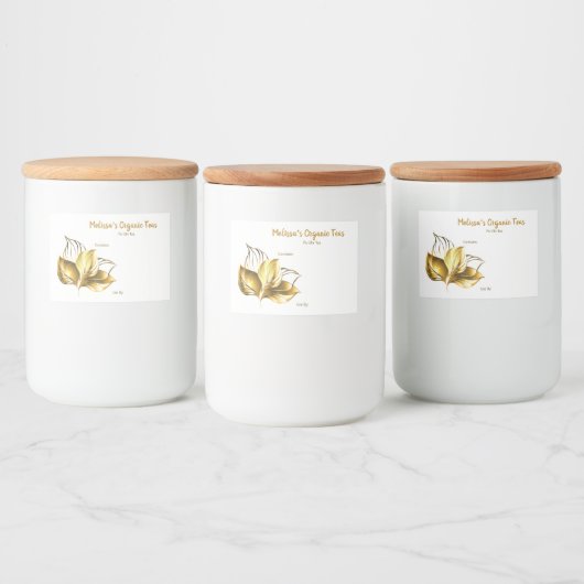 thee- en Tea-blend-voedseletiketten Voedselcontainer Etiket (Flessen)