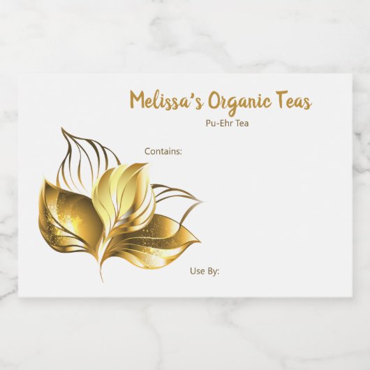  thee- en Tea-blend-voedseletiketten Voedselcontainer Etiket (Enkel label)