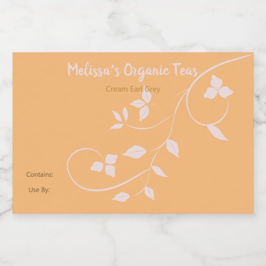 thee- en Tea-blend-voedseletiketten Voedselcontainer Etiket (Enkel label)