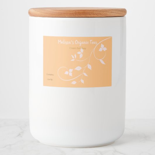  thee- en Tea-blend-voedseletiketten Voedselcontainer Etiket (Voorkant)