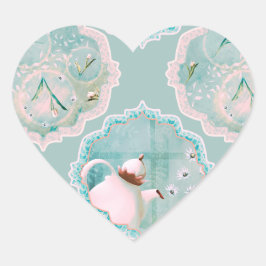 Thee en Tulpen Sprookje Hart Sticker