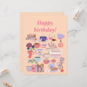 Thee en verjaardagsboeken kaart (Voorkant / Achterkant in situ)