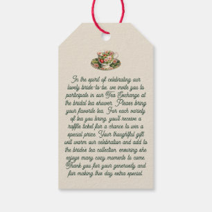 Thee Exchange aanvraag Behuizing Kaart- Theezakvor Cadeaulabel