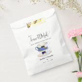Thee Favor Tassen navy bloemenbruiloft gunst tas Bedankzakje (Gezegeld)
