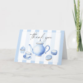 Thee feest bloemen baby shower bedank je bedankkaart