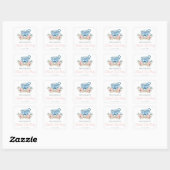 Thee feest bruidsborrel vierkante sticker (Vel)