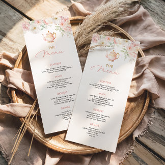 Thee feest bruiloft brunch eten menu
