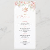 Thee feest bruiloft brunch eten menu (Voorkant)