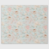 Thee feest bruiloftsshower in shabby chic stijl cadeaupapier (Vlak)