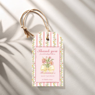 Thee feest grand millennial baby shower favor cadeaulabel