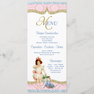 Thee feest menu kaart