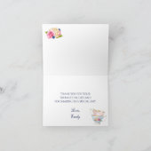 Thee feest rozen Theekopjes Theepot Dank je Bedankkaart (Binnen)