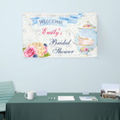 Thee feest rozen Theekopjes Theepot Spandoek (Beurs)