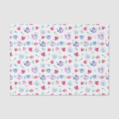 Thee feest wonderland waterverf pastel patroon tissuepapier (Voorkant)