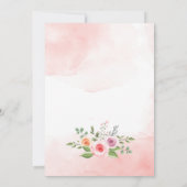 Thee feestje baby shower cute roze teddy in een mo kaart (Achterkant)