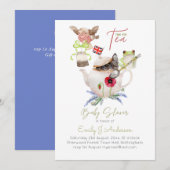 Thee feestje baby shower met dierlijke magie Incl. (Voorkant / Achterkant)