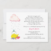 Thee feestje baby shower uitnodiging voor 2de 3de  (Voorkant)