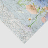 Thee feestje bloemige pastel boeket blauw roze pre tissuepapier (Detail)