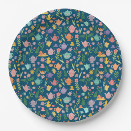 Thee feestje bruid Paasfeest Verjaardag Lente Bloe Papieren Bordje