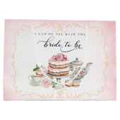 Thee feestje Bruids Bruidstas - Bruid in wording Groot Cadeauzakje (Achterkant)