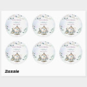 Thee feestje bruidsbeurzen dank je favoriet ronde sticker (Vel)