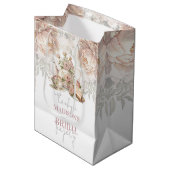 Thee feestje bruiloft bloemstuk gepersonaliseerd medium cadeauzakje (Voorkant Gekanteld)