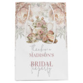 Thee feestje bruiloft bloemstuk gepersonaliseerd medium cadeauzakje (Voorkant)