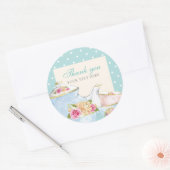 Thee feestje Dank je wel Stippen Ronde Sticker (Envelop)