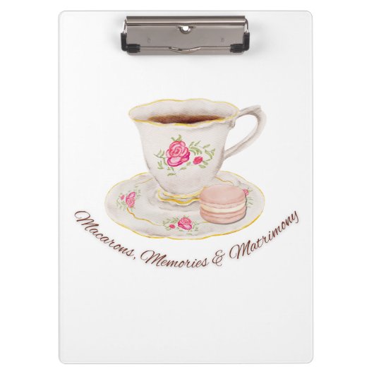 Thee feestje Elegante Bruidsdouche Jonggezellen Br Klembord (Voorkant)