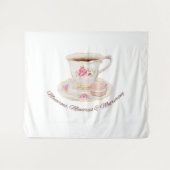 Thee feestje Elegante Bruidsdouche Jonggezellenfee Wandkleed (Voorkant (horizontaal))