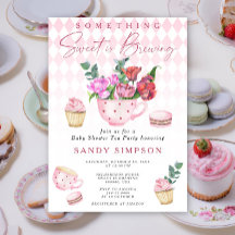 Thee feestje iets zoets brouwt baby shower