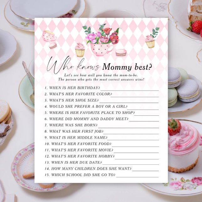 Thee feestje met bloemen - Wie kent mama het beste (Creator heeft geüpload)
