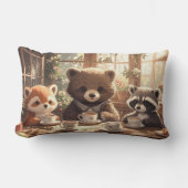 Thee feestje met bosdieren op maat voor kinderkame kussen (Voorkant)
