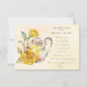 Thee feestje met wilde bloemen voor de bruidsmeisj bedankkaart (Voorkant)