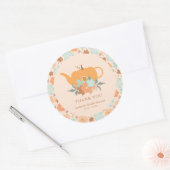 Thee feestje Pompoen Bruiloft Dank Je Ronde Sticker (Envelop)