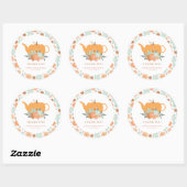 Thee feestje pompoen bruiloft feest bedankt ronde sticker (Vel)