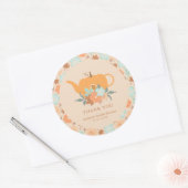 Thee feestje pompoen bruiloft feest bedankt ronde sticker (Envelop)