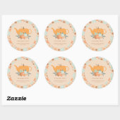 Thee feestje pompoen bruiloft feest bedankt ronde sticker (Vel)