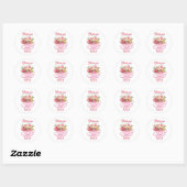 Thee feestje ronde sticker (Vel)