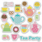Thee Feestje Sticker Set (Voorkant)