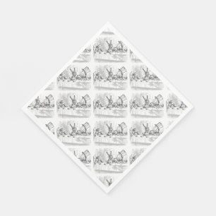 Thee feestje Vintage Alice in Wonderland  Servet