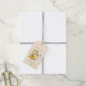 Thee feestje voor babyshower met wilde bloemen cadeaulabel (Met Touw)