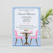 Thee feestje voor een baby'tje kaart (Staand voorkant)