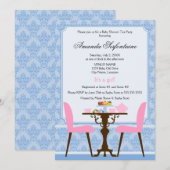 Thee feestje voor een baby'tje kaart (Voorkant / Achterkant)