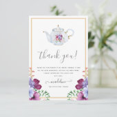  thee Floral Vrijgezellenfeest Hartelijk dank Kaart (Staand voorkant)