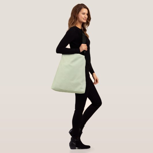 Thee groene, vaste, blanco kleur crossbody tas (Op model)