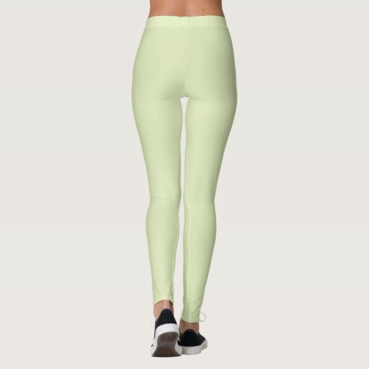 Thee groene, vaste, blanco kleur leggings (Achterkant)