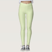 Thee groene, vaste, blanco kleur leggings (Voorkant)