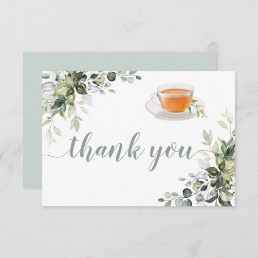 Thee Groenery Platte Bedankkaart (Voorkant / Achterkant)